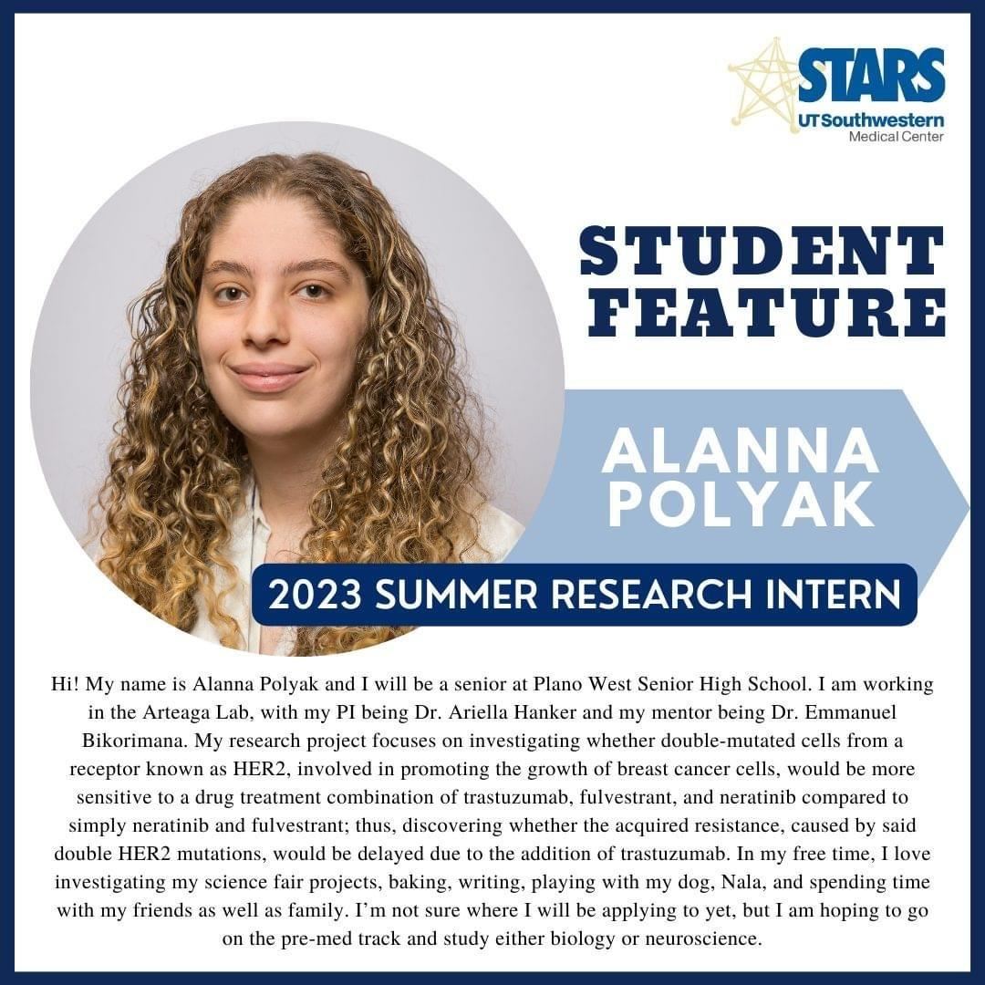 alanna polyak-plano west senior high.2023 Summer Research Intern. Top school choices to be determined